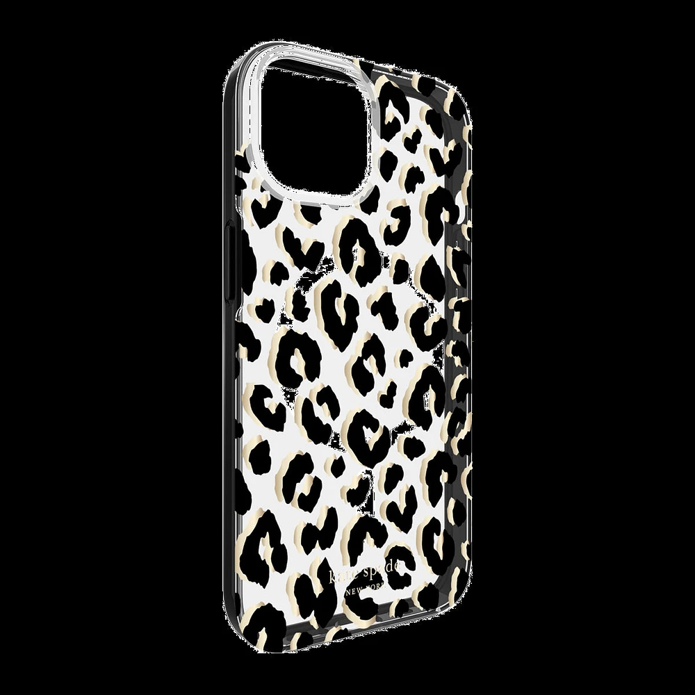iPhone 15/14/13 Kate Spade Protective Hardshell MagSafe Case - City Leopard