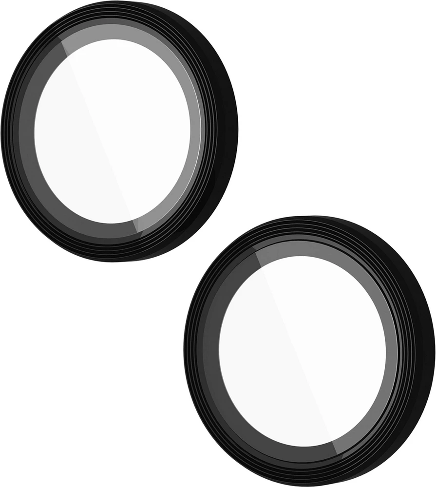 iPhone 15 Plus/15 Case-Mate Aluminum Ring Glass Lens Protector - Black