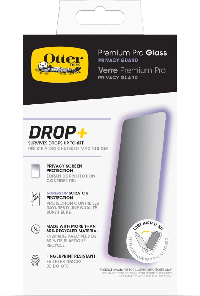 Protecteur d’écran de confidentialité en verre Premium Pro d’OtterBox pour iPhone 16 Pro Max