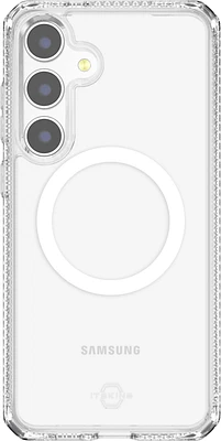 ITSKINS SGZRHMACRTRSP Étui Hybrid_R Clear Compatible avec MagSafe Transparent pour Samsung Galaxy S25