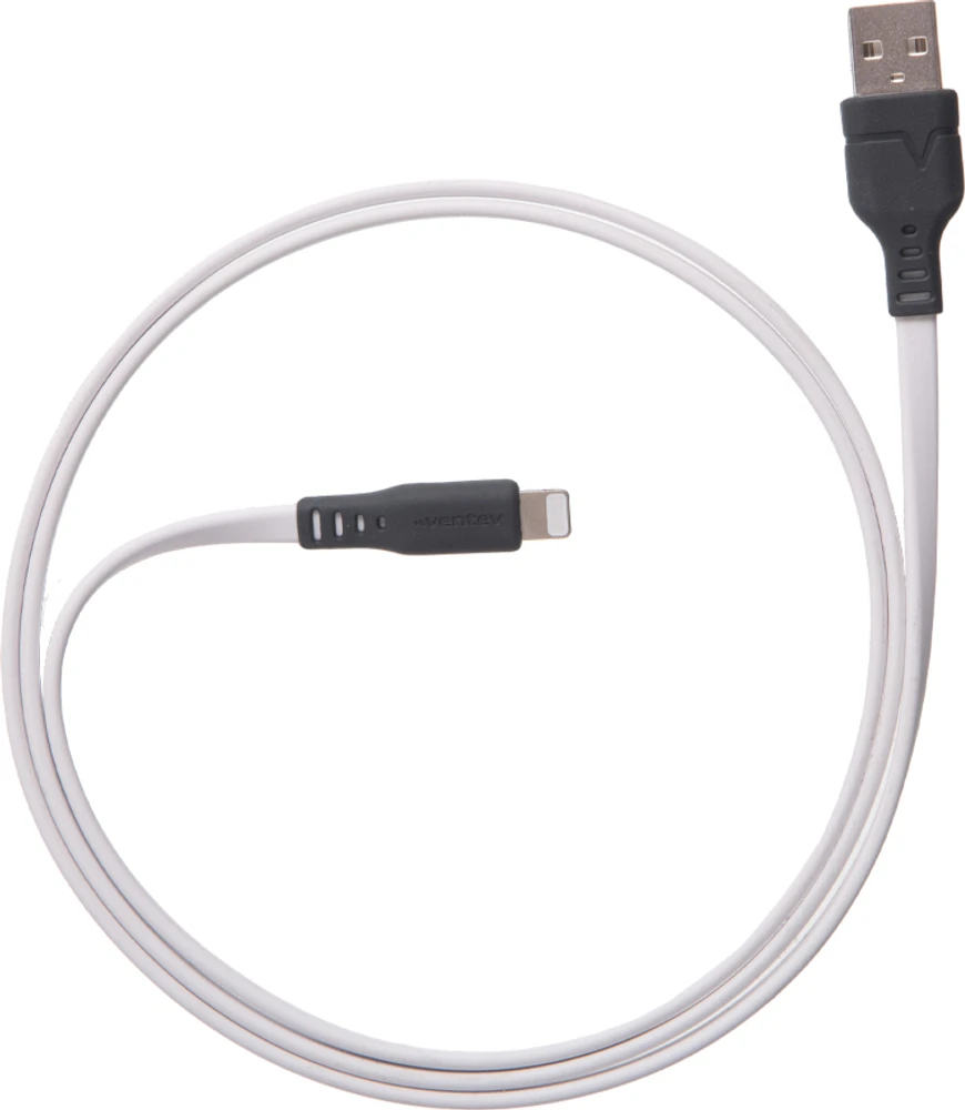 Ventev - Chargesync Flat Usb A To Apple Lightning Cable 3ft - White