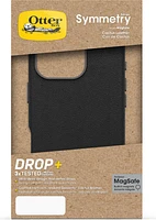 iPhone 16 Pro Otterbox Symmetry Cactus Leather w/MagSafe case - Black - Noir Ash