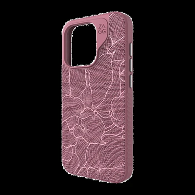 Étui London Snap ZAGG (GEAR4) – iPhone 15 Pro, bleu (Navy Botanical)
