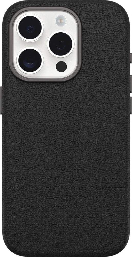 iPhone 16 Pro Otterbox Symmetry Cactus Leather w/MagSafe case - Black - Noir Ash