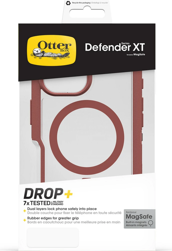 iPhone 16 Otterbox Defender XT Clear Pro w/ MagSafe Series Case - Clear/Red
