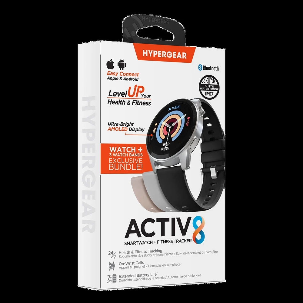 Montre intelligente et tracker de fitness Activ8 d'HyperGear