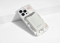 Magnetic Wallet Compatible with MagSafe White Glitter