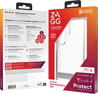 Zagg - Crystal Palace Case With Kick Stand For Samsung Galaxy S24 - Clear