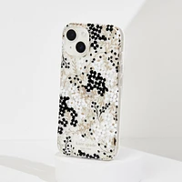 iPhone 15 Plus/14 Plus Kate Spade Protective Hardshell MagSafe Case - Black/White (Multi Floral)
