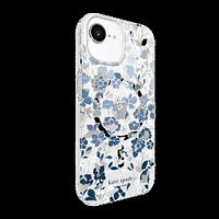 Kate Spade KS056564 Étui de Protective avec MagSafe Flowerbed Blue pour iPhone 16e/15/14/13