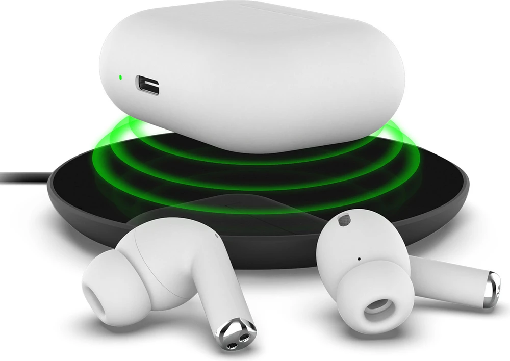 Naztech écouteurs-boutons vraiment sans fil Xpods Pro avec étui chargeur sans fil, blanc