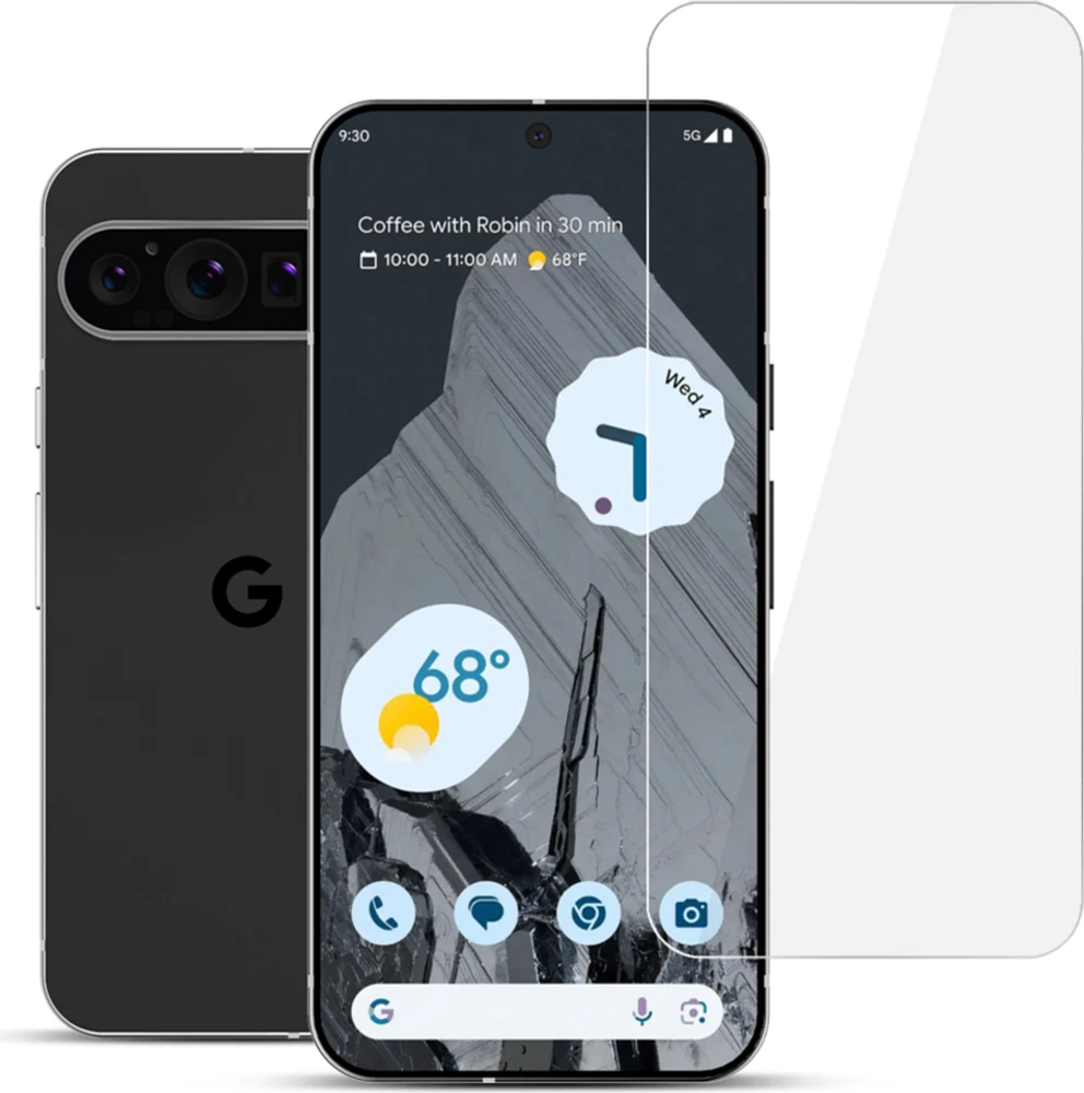 ITSKINS - Supreme Glass Screen Protector for Google Pixel 9 / Pixel 9 Pro) - Transparent