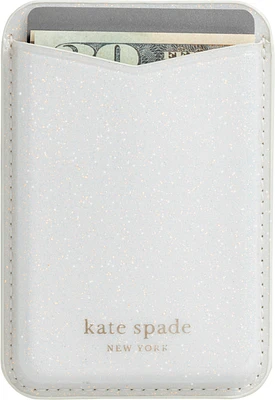 Magnetic Wallet Compatible with MagSafe White Glitter