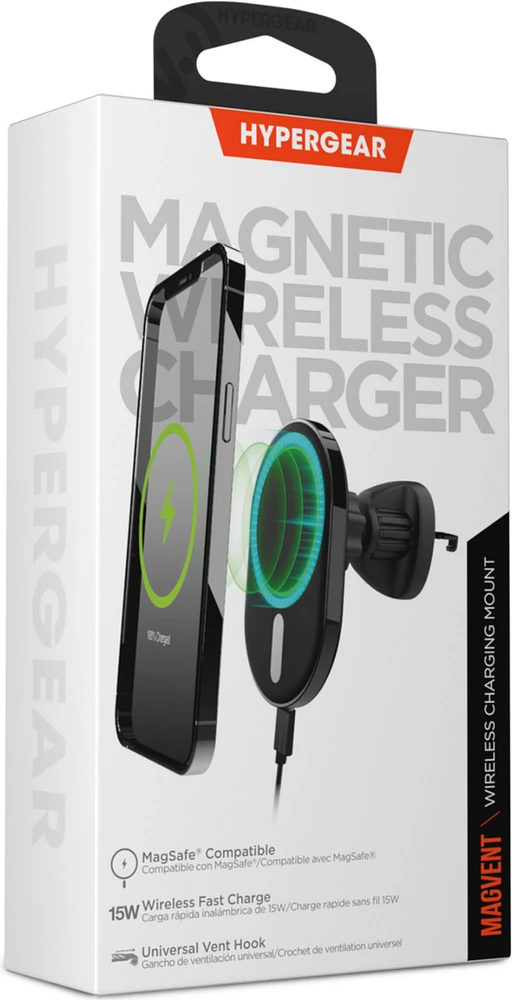 HyperGear - 15W Vent Clip Magnetic Wireless Car Charger