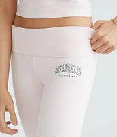Los Angeles Mid-Rise Fold-Over Flare Leg Pants
