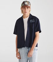 Short Sleeve Long Beach Auto Repair Boxy Camp Shirt