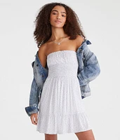 Floral Strapless Fit & Flare Mini Dress