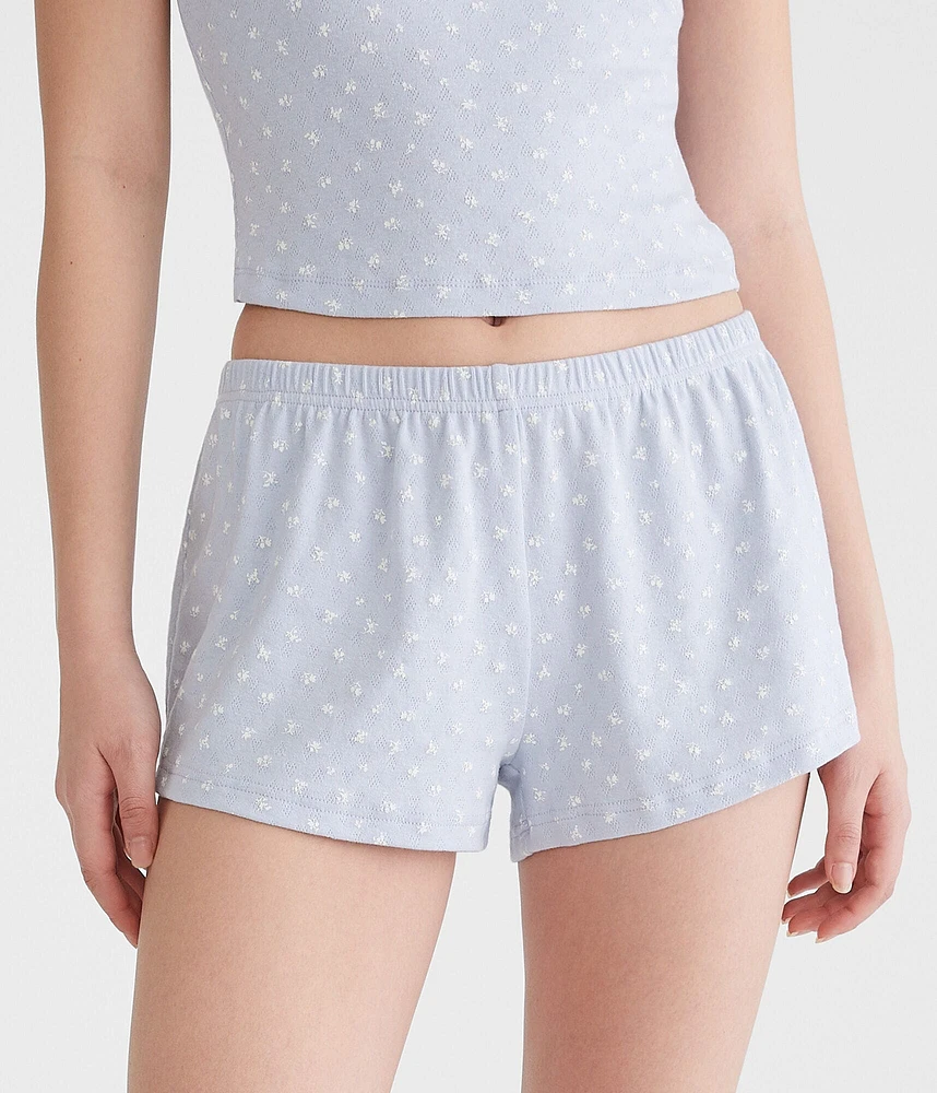 Printed Knit Sleep Shorts
