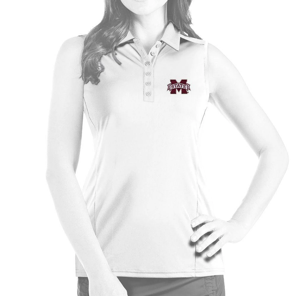 Mississippi State Antigua Women's Sleeveless Tribute Polo