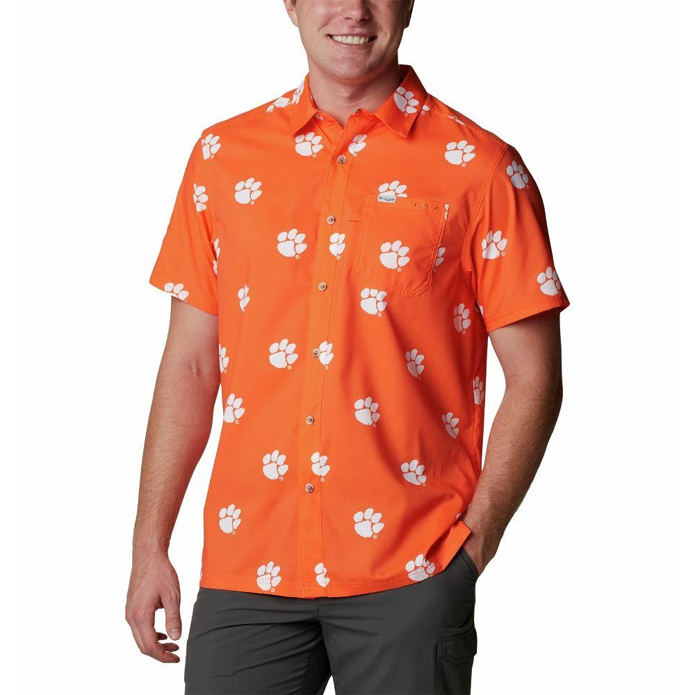 Clemson Columbia Men's Super Slack Tide Printed Shirt