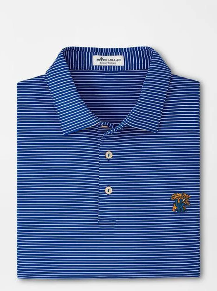 Kentucky Peter Millar Marlin Stripe Performance Polo