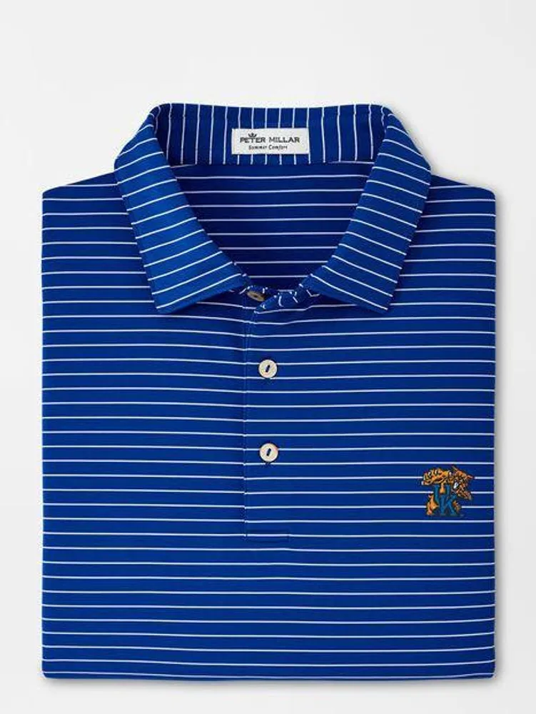 Kentucky Peter Millar Crafty Stripe Performance Polo