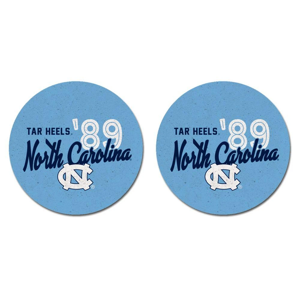 UNC '89 2-Pack Car Coasters