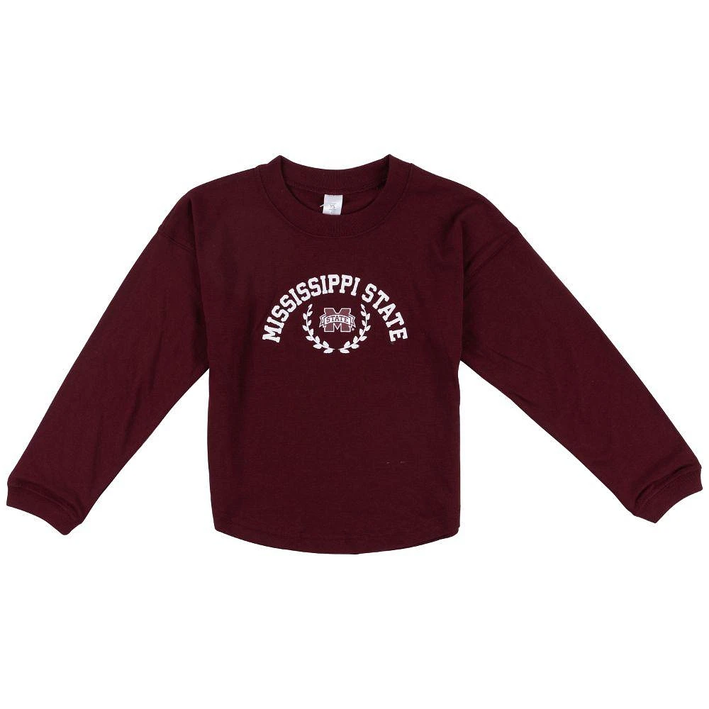 Mississippi State Zoozatz YOUTH Drop Shoulder Long Sleeve Tee