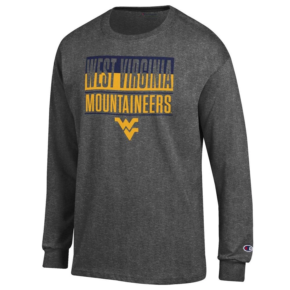 West Virginia Champion Split Stack Long Sleeve Tee