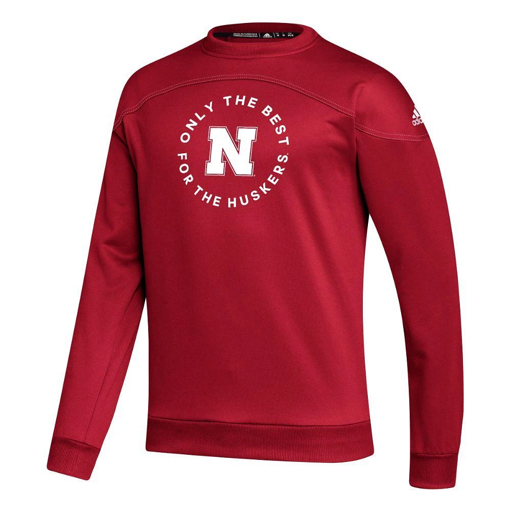 Nebraska Adidas Men's Stadium Crew Sweatshirt