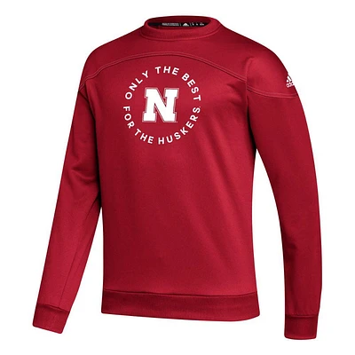 Nebraska Adidas Men's Stadium Crew Sweatshirt