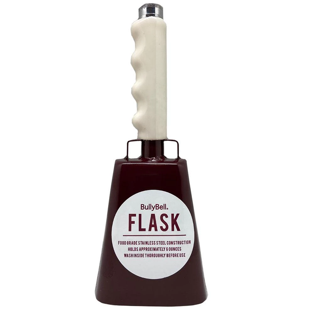 Bully Bell Logo Cowbell Flask