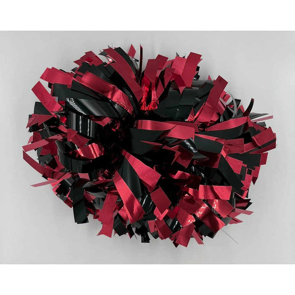 Red and Black Go Team Spirit Extra Large Pom