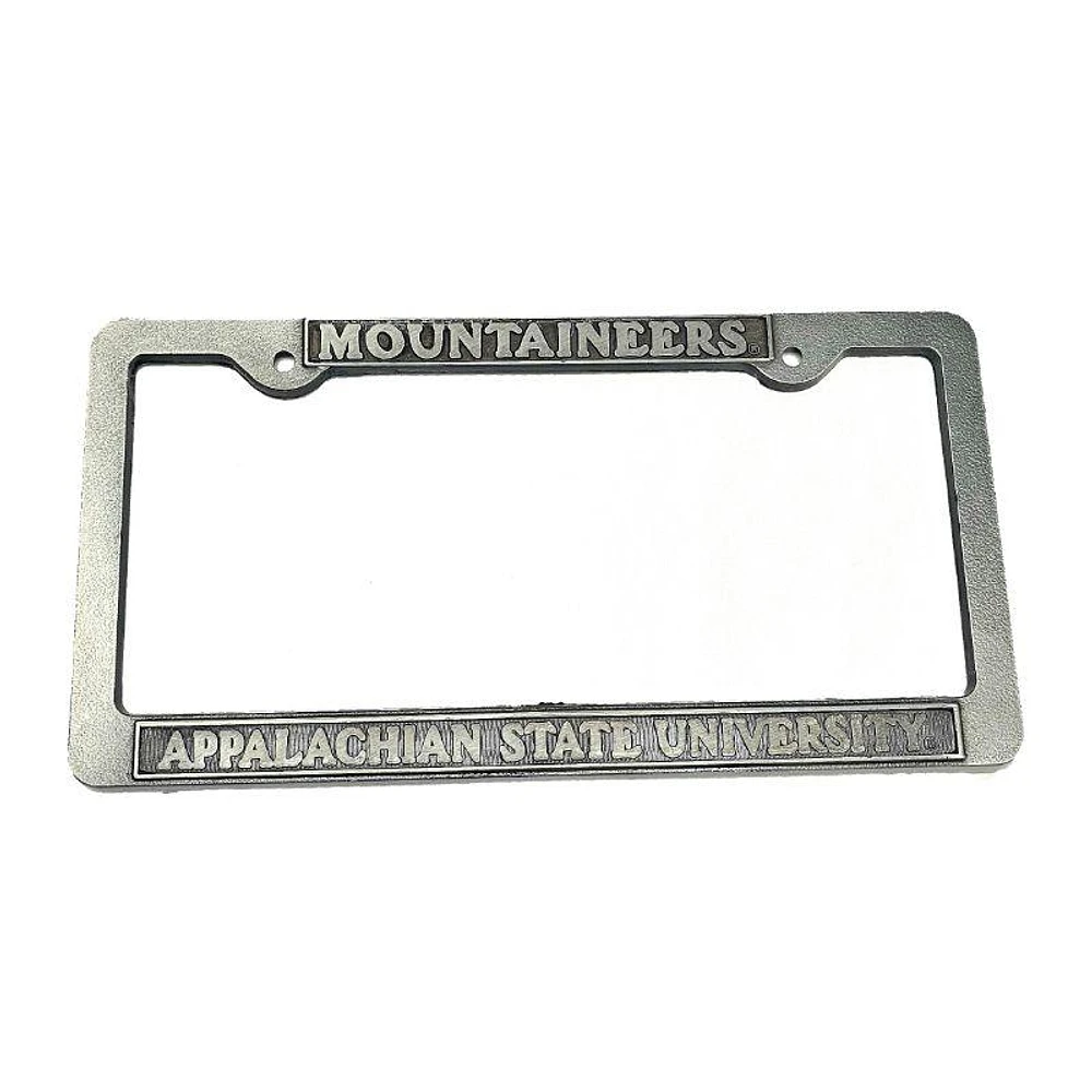 App State Pewter License Plate Frame