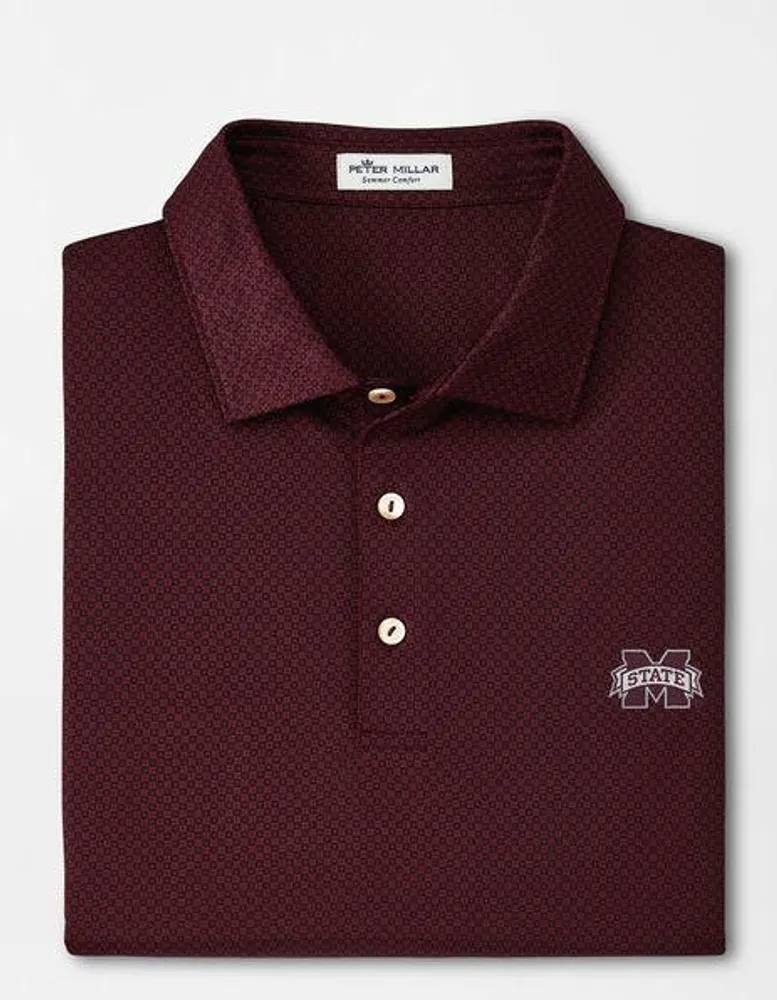 Mississippi State Peter Millar Dolly Printed Performance Polo