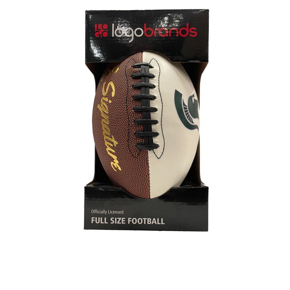 Michigan State Logo Brands Autograph Football
