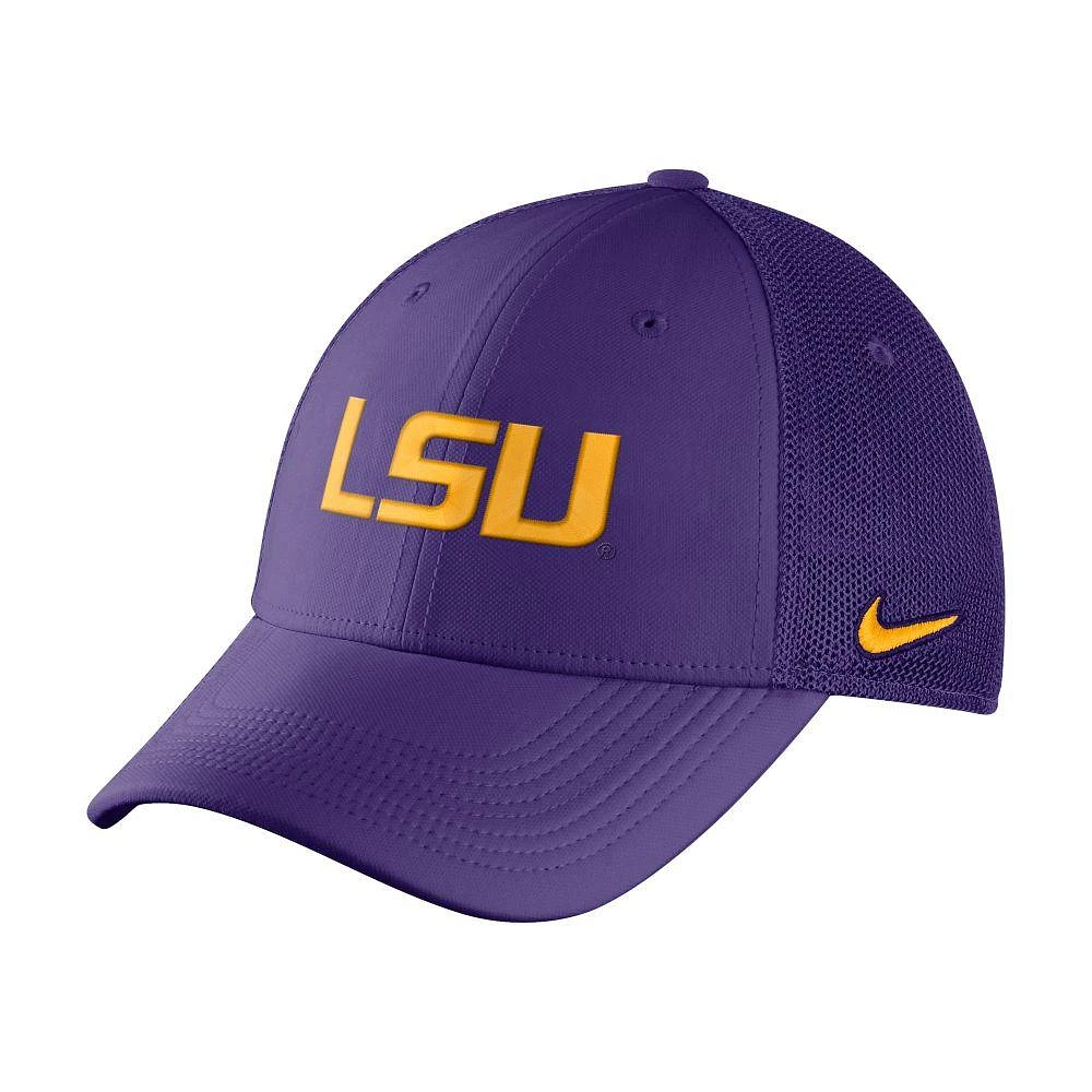 LSU Nike L91 Swoosh Mesh Flex Fit Cap
