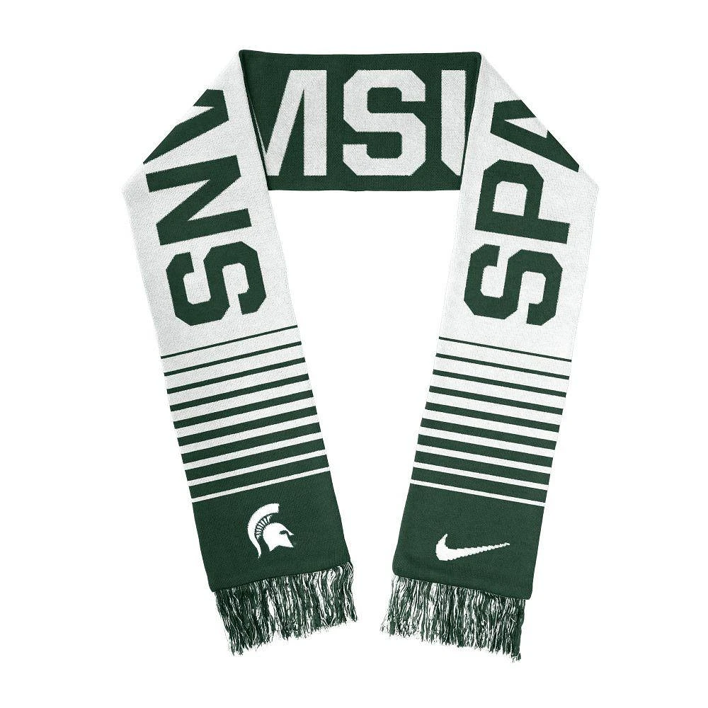 Michigan State Nike Local Verbiage Knit Fringe Scarf
