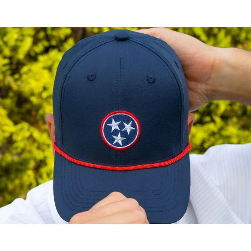 Volunteer Traditions Navy Tristar with Red Rope Adjustable Hat