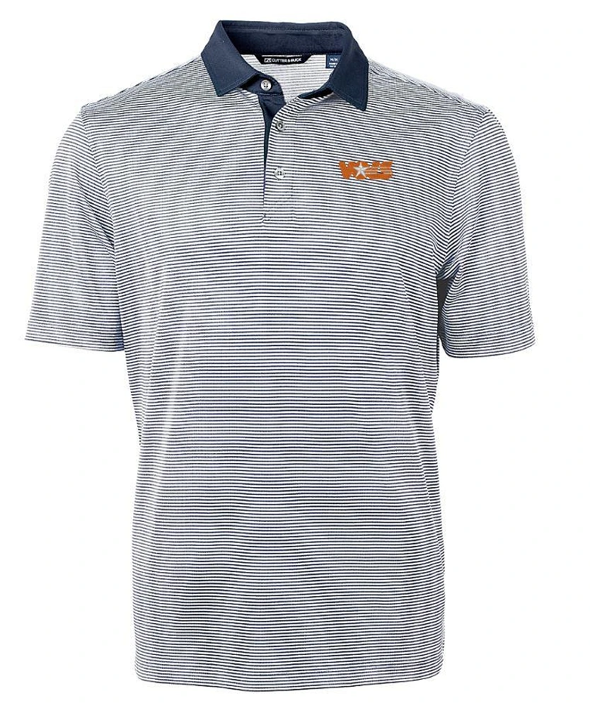 Tennessee Cutter & Buck Men's Vol Star Virtue Eco Micro Stripe Polo