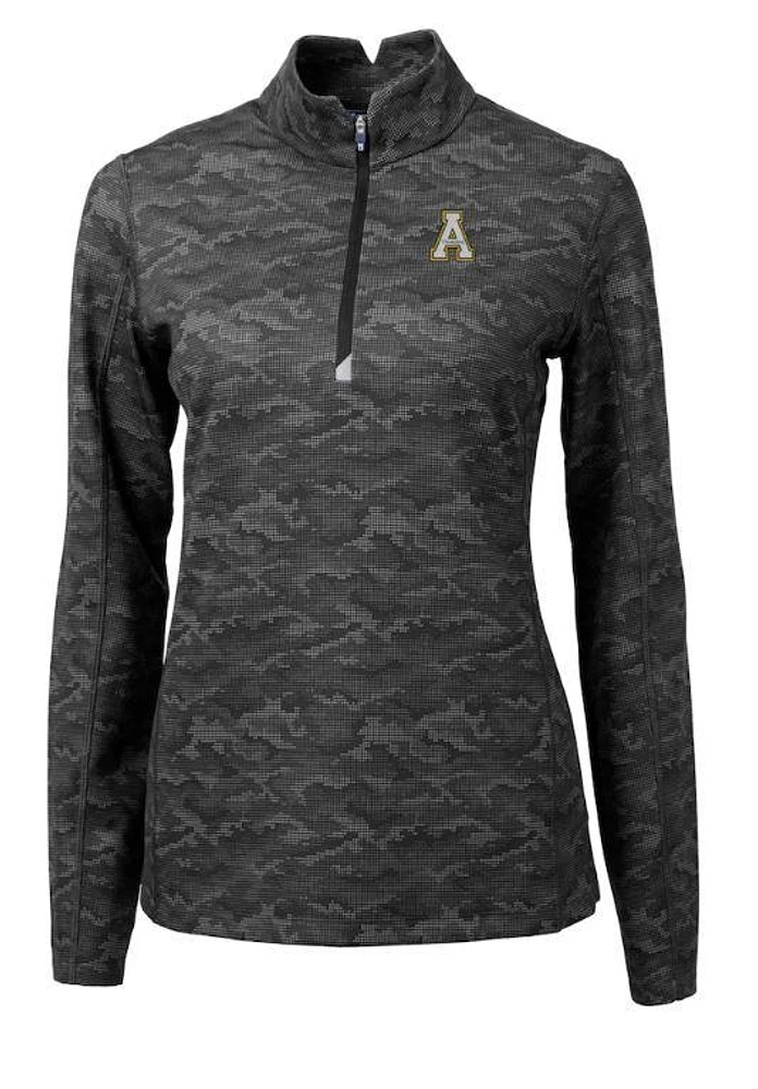 Appalachian State Cutter & Buck Women's Traverse Camo 1/4 Zip Pullover