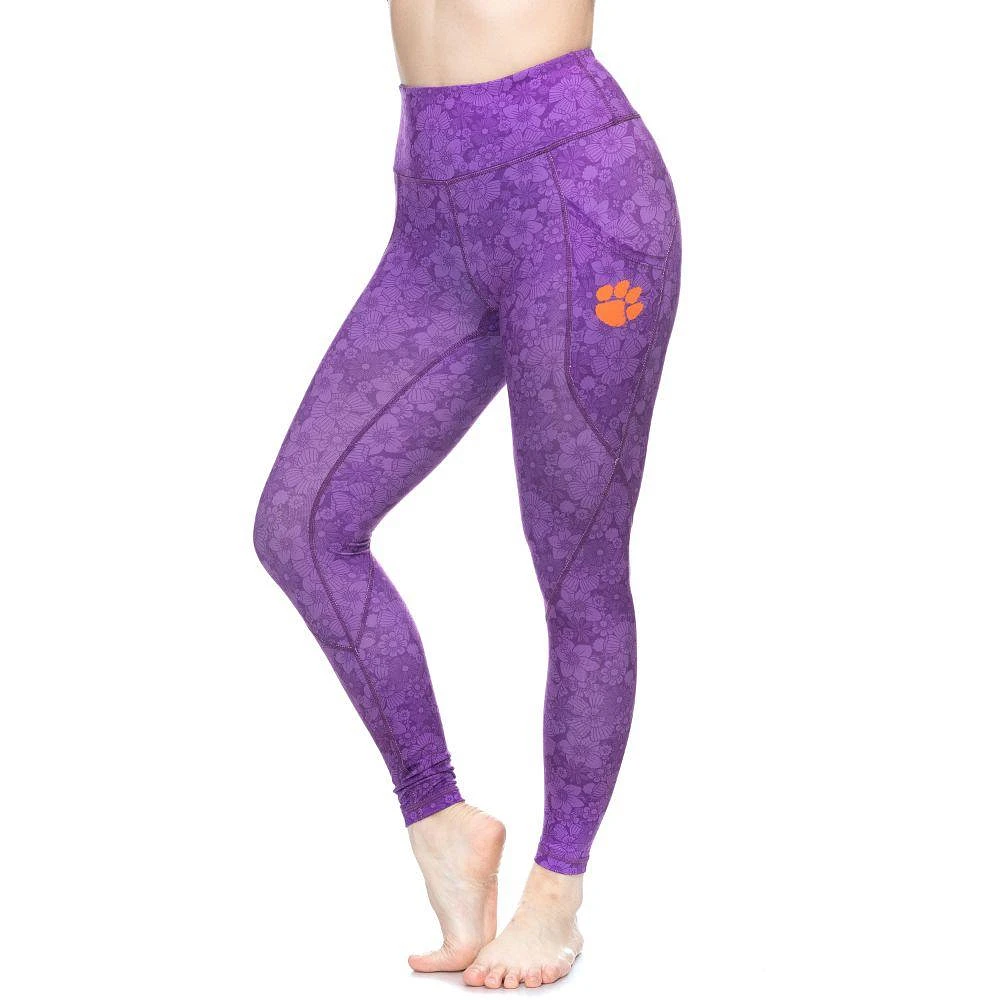 Clemson Zoozatz Sublimated Floral Leggings