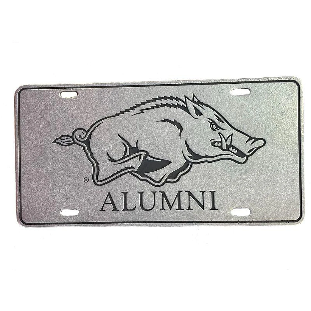 Arkansas Alumni Pewter License Plate
