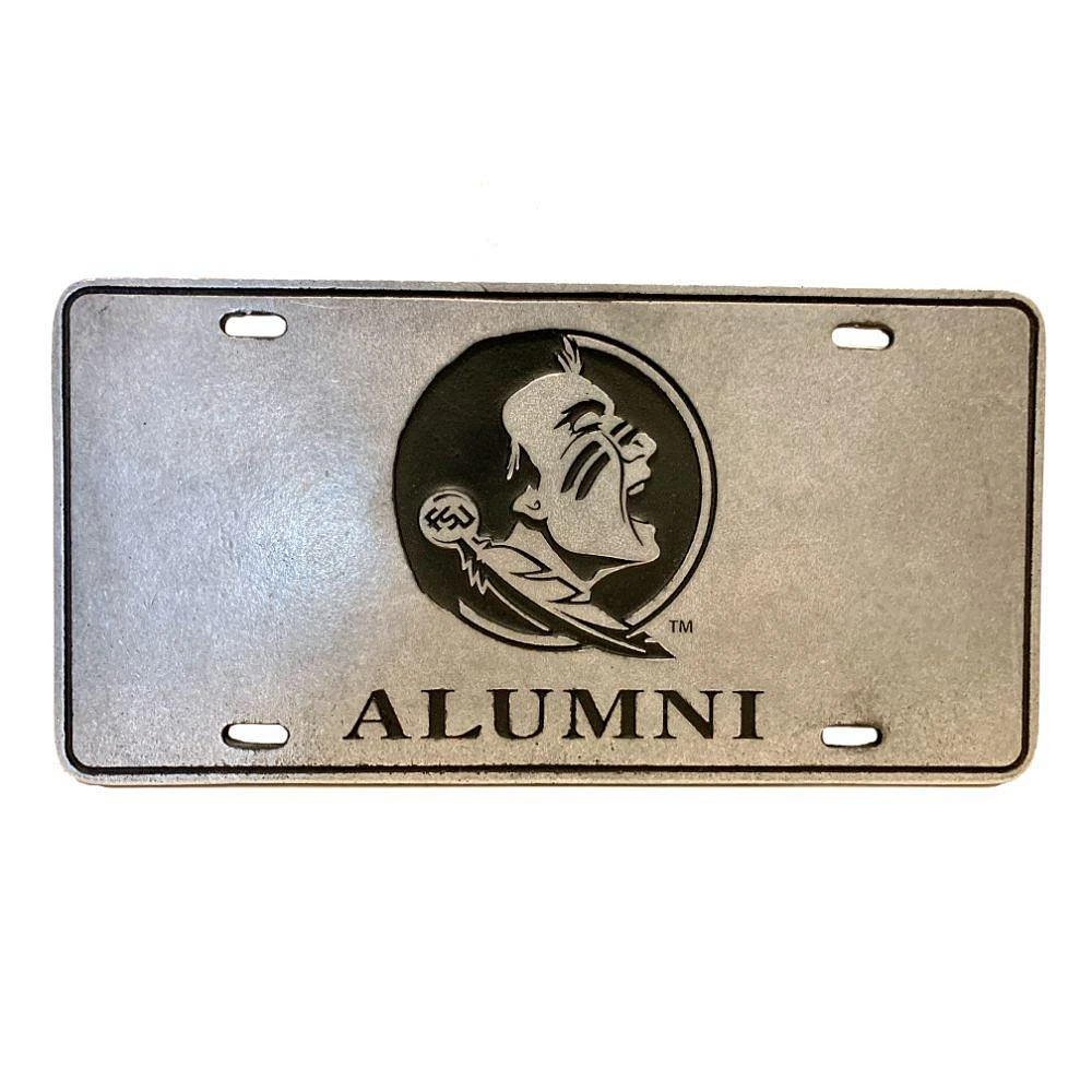 Florida State Alumni Pewter License Plate