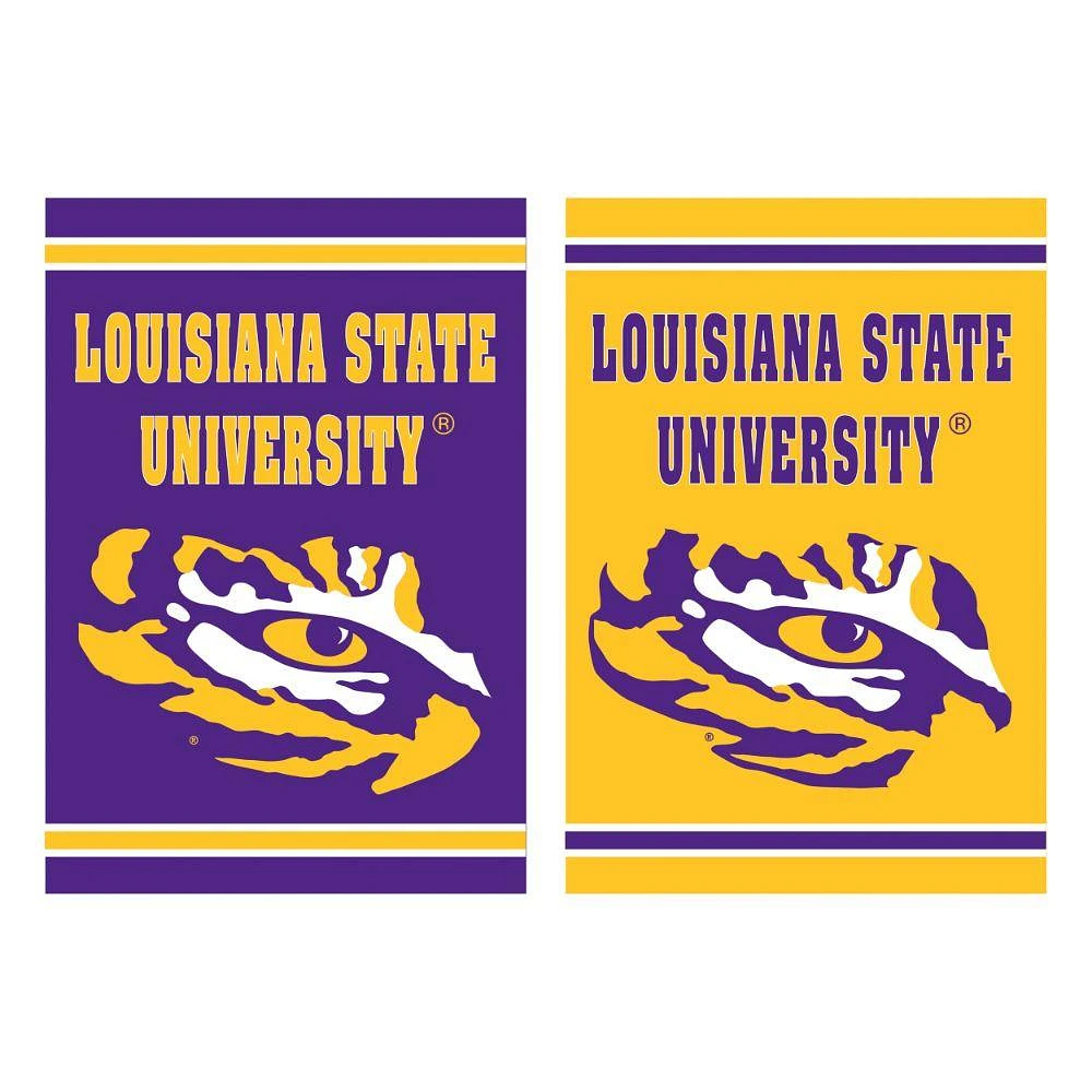 LSU Embossed Suede Garden Flag