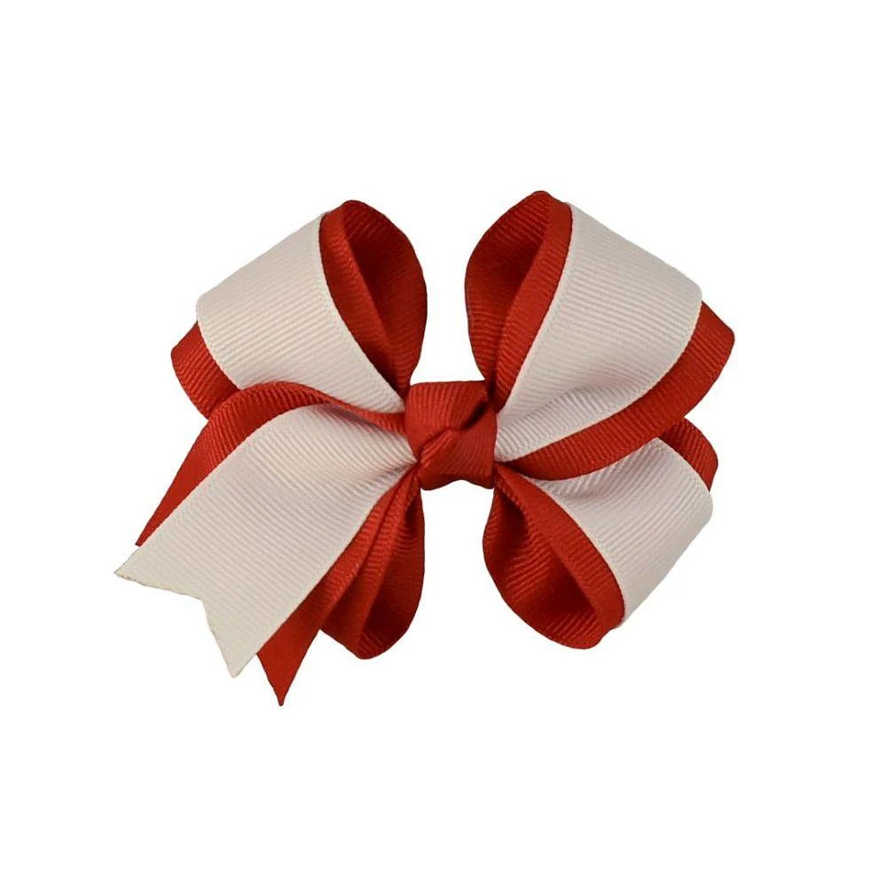 Red And White Fluff Hair Bow