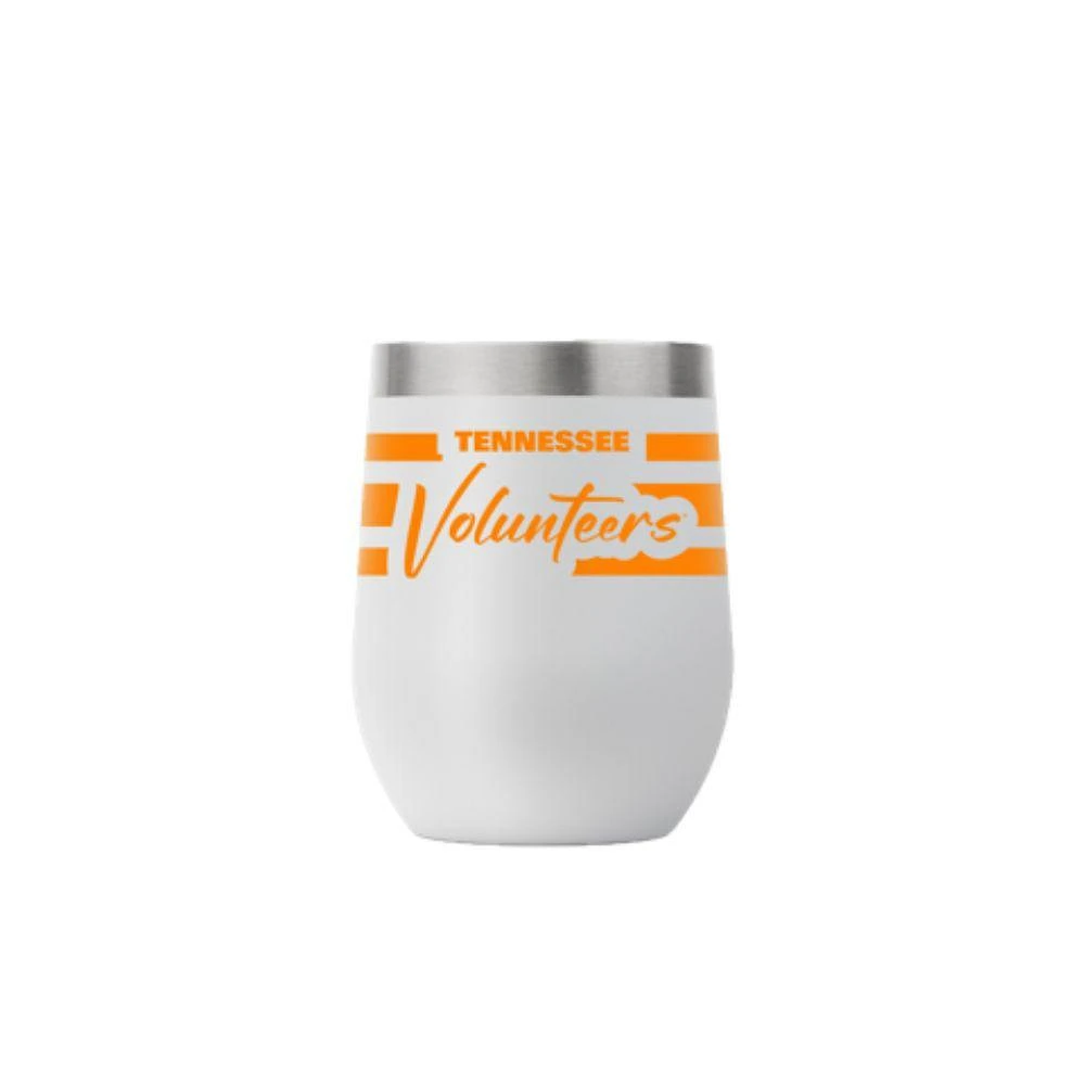 Tennessee 12 Oz Script Stripe Stemless Tumbler