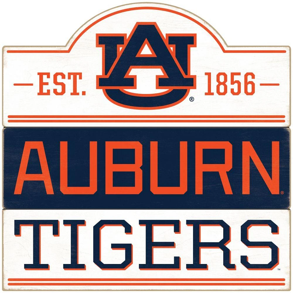 Auburn Est 1856 18 x 18 Planked Wood Sign