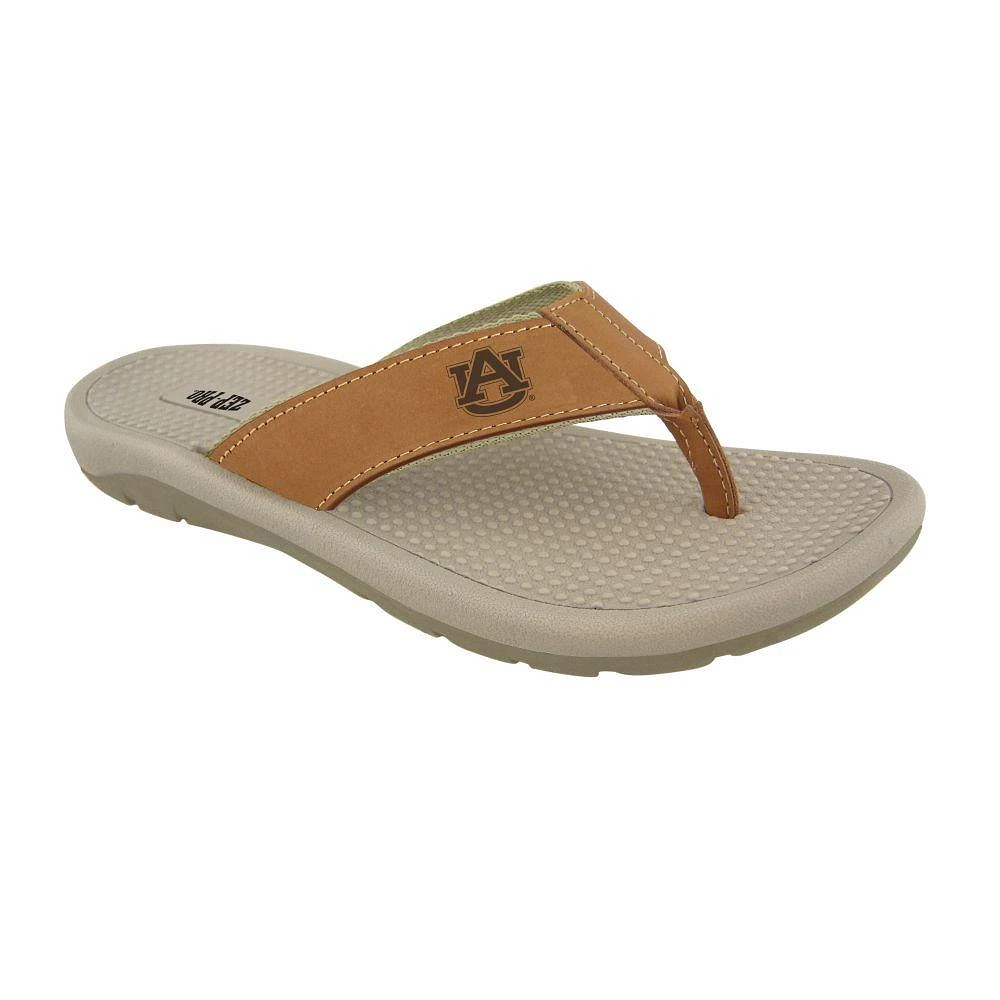 Auburn Zep-Pro Tan Embossed Flip Flop