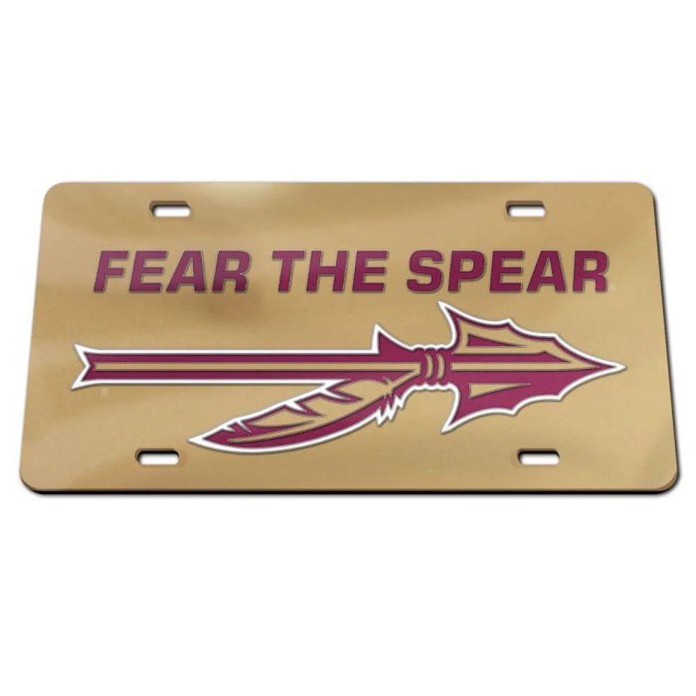 Florida State Wincraft Fear the Spear License Plate